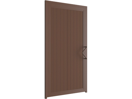 Калитка стандартных размеров в алюминиевой раме с заполнением сэндвич-панелями spds