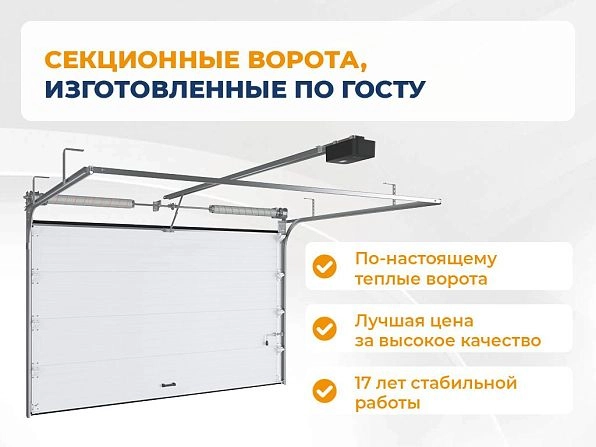 Секционные ворота 2600х2250 мм белые DoorHan rsd02, magnitogorsk.doorhan.ru